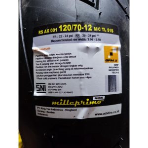 Ban Motor ADX RS Ax 001 Milleprimo 120/70-12 Tubeless