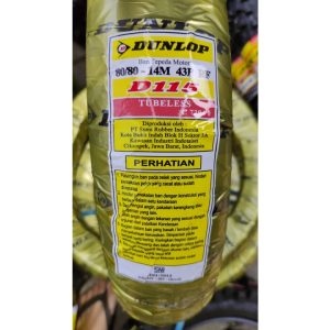 Ban Motor Dunlop D115 80/80-14 M/C 43P Tubeless