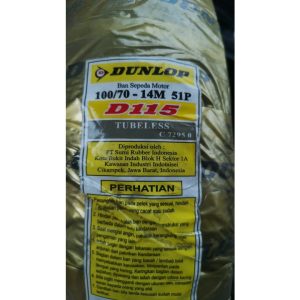 Ban Motor Dunlop D115 100/70-14 M/C 51P Tubeless