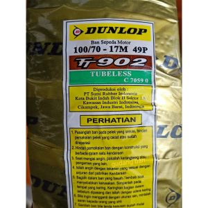 Ban Motor Dunlop TT902 100/70-17 M/C 49P Tubeless