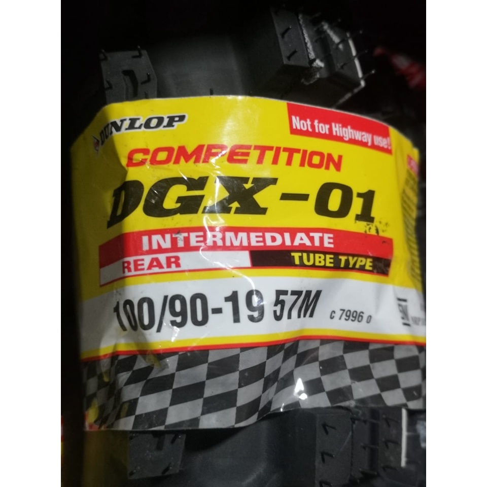 Ban Motor Dunlop DGX-01 100/90-19 57M (RR) Tubetype
