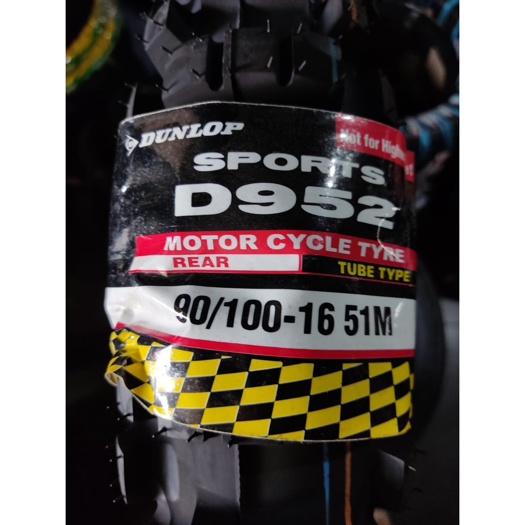 Ban Motor Dunlop D952 90/100-16 52M (RR) Tubetype