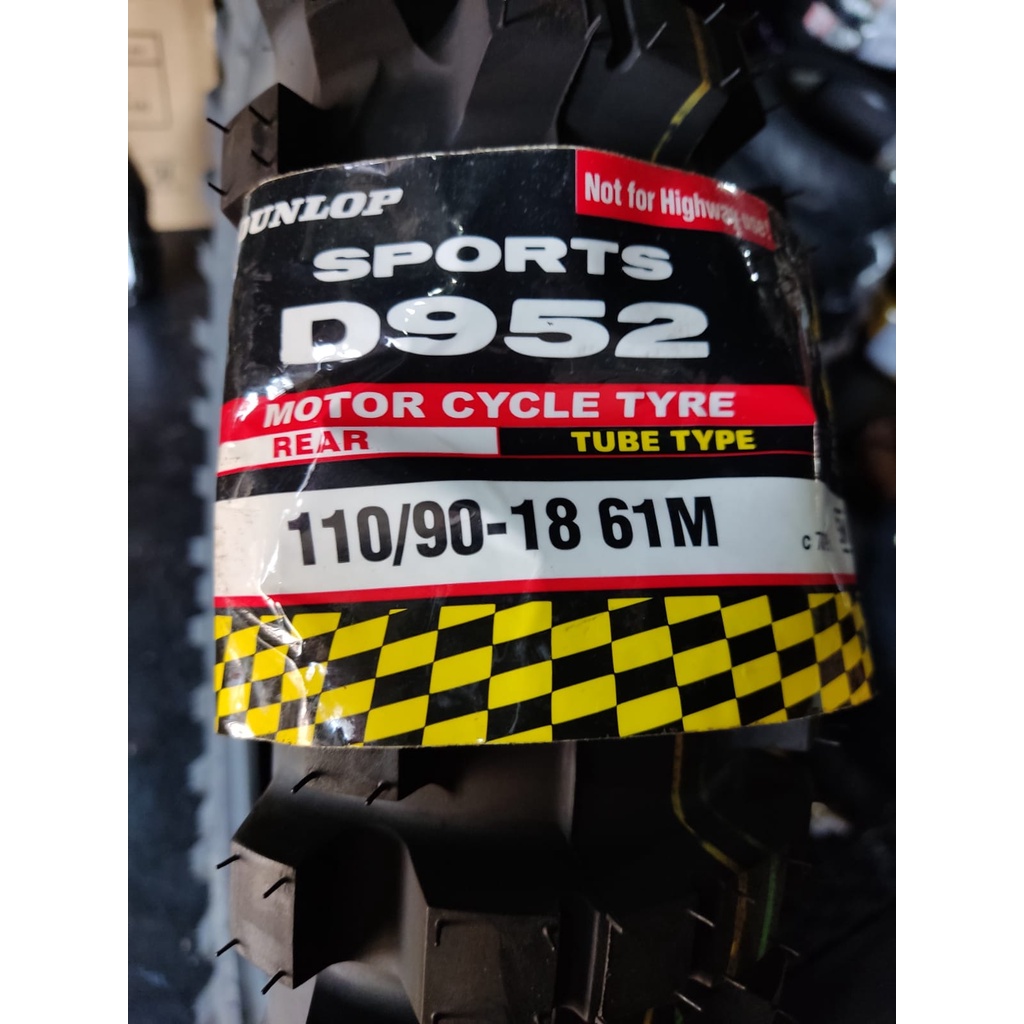 Ban Motor Dunlop D952 110/90-18 61M (RR) Tubetype