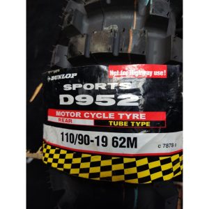 Ban Motor Dunlop D952 110/90-19 62M (RR) Tubetype