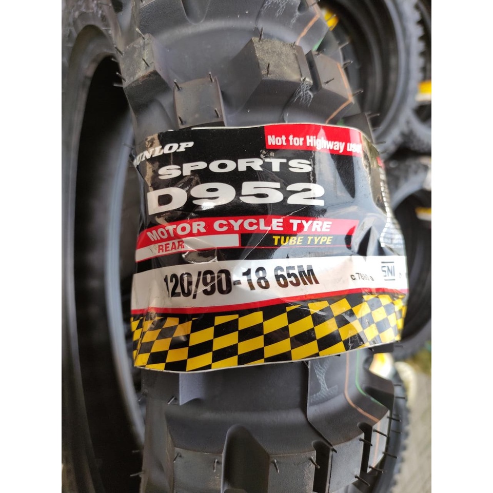 Ban Motor Dunlop D952 120/90-18 65M (RR) Tubetype