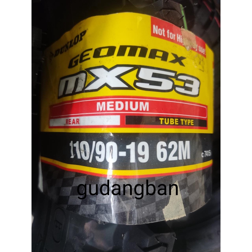 Ban Motor Dunlop MX53 110/90-19 62M (RR) Tubetype