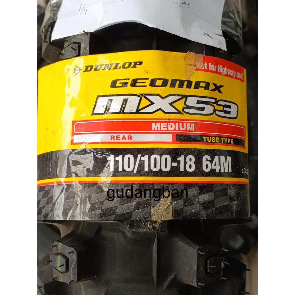 Ban Motor Dunlop MX53 110/100-18 64M (RR) Tubetype