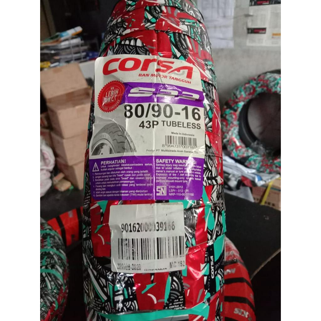 Ban Luar Motor Corsa S22 70/90-16 Tubeless