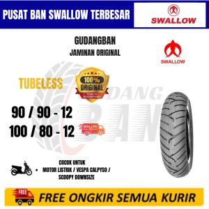 Ban Motor Swallow S-220 100/80-12 Tubeless
