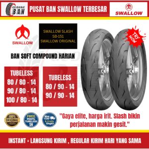 Ban Motor Swallow Slash SB-151 100/80-14 Tubeless