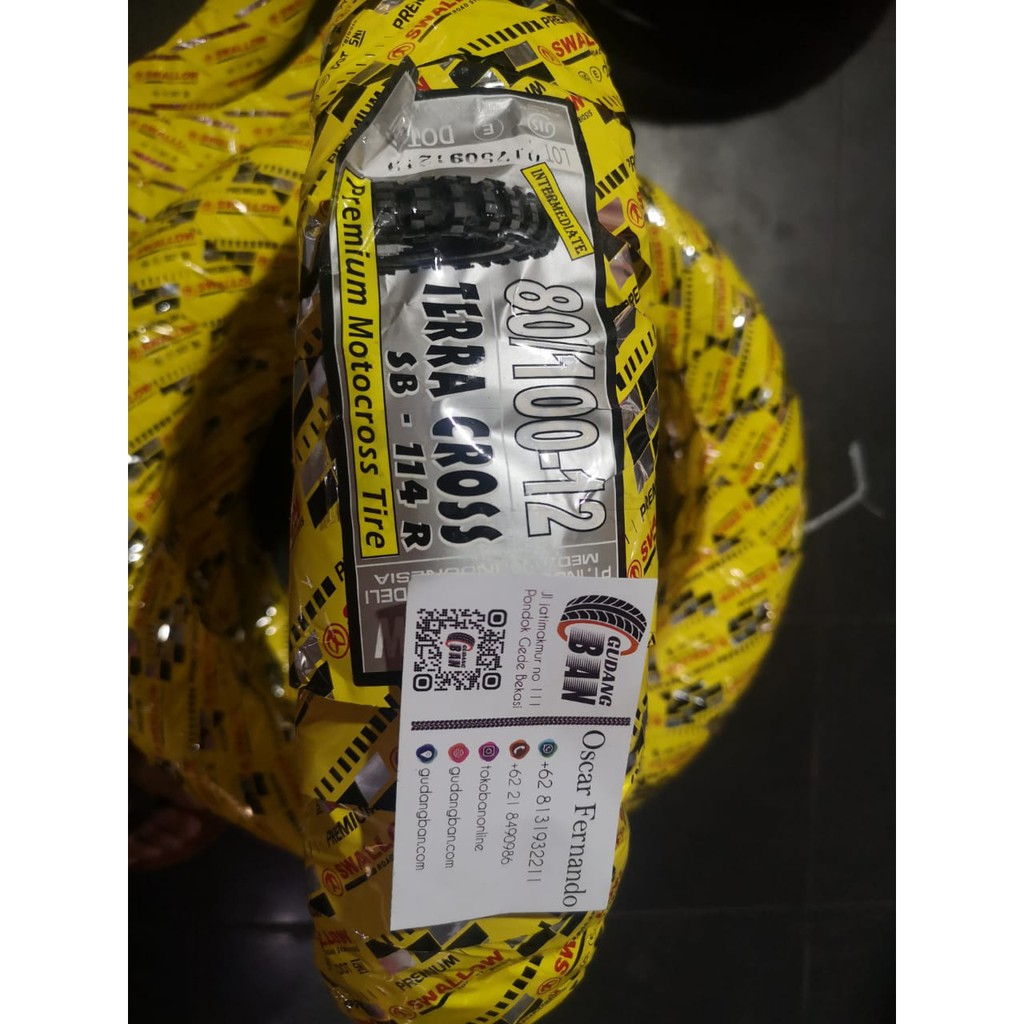 Ban Motor Swallow SB-114 80/100-12 Tubetype